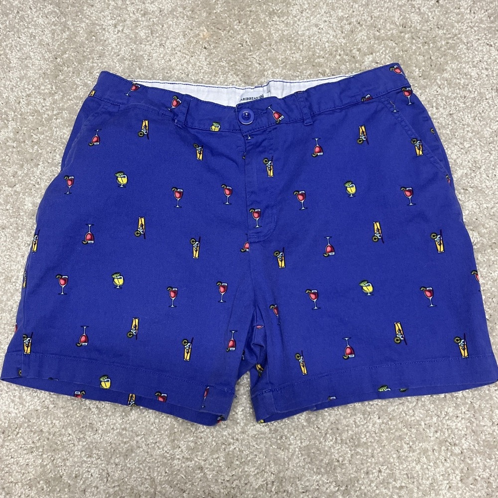 Caribbean Joe Womans Purple Mixed Drink Classic Short Size 10 - 5" inseam